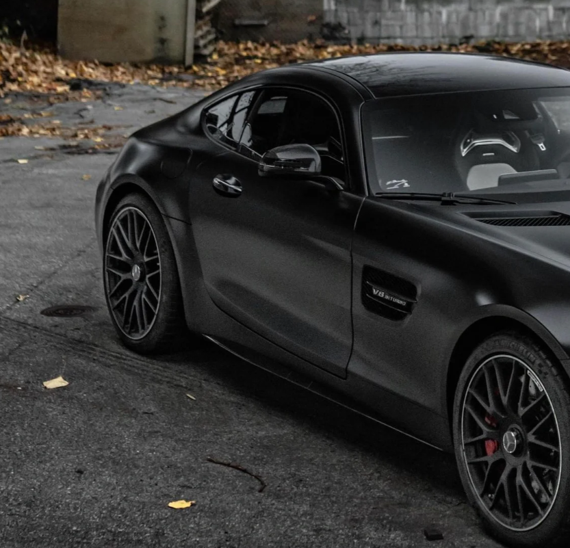 Matte Black Car Vinyl Wrap