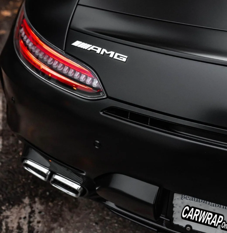 Matte Black Car Vinyl Wrap