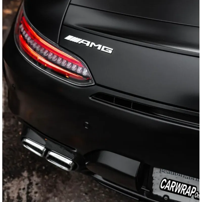  Matte Black Car Vinyl Wrap