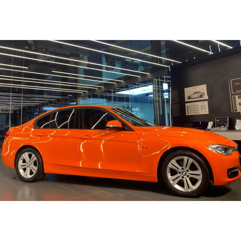 Super Gloss Orange Car Vinyl Wrap