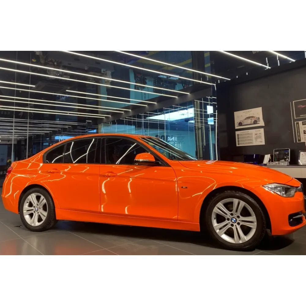 Super Gloss Orange Car Vinyl Wrap