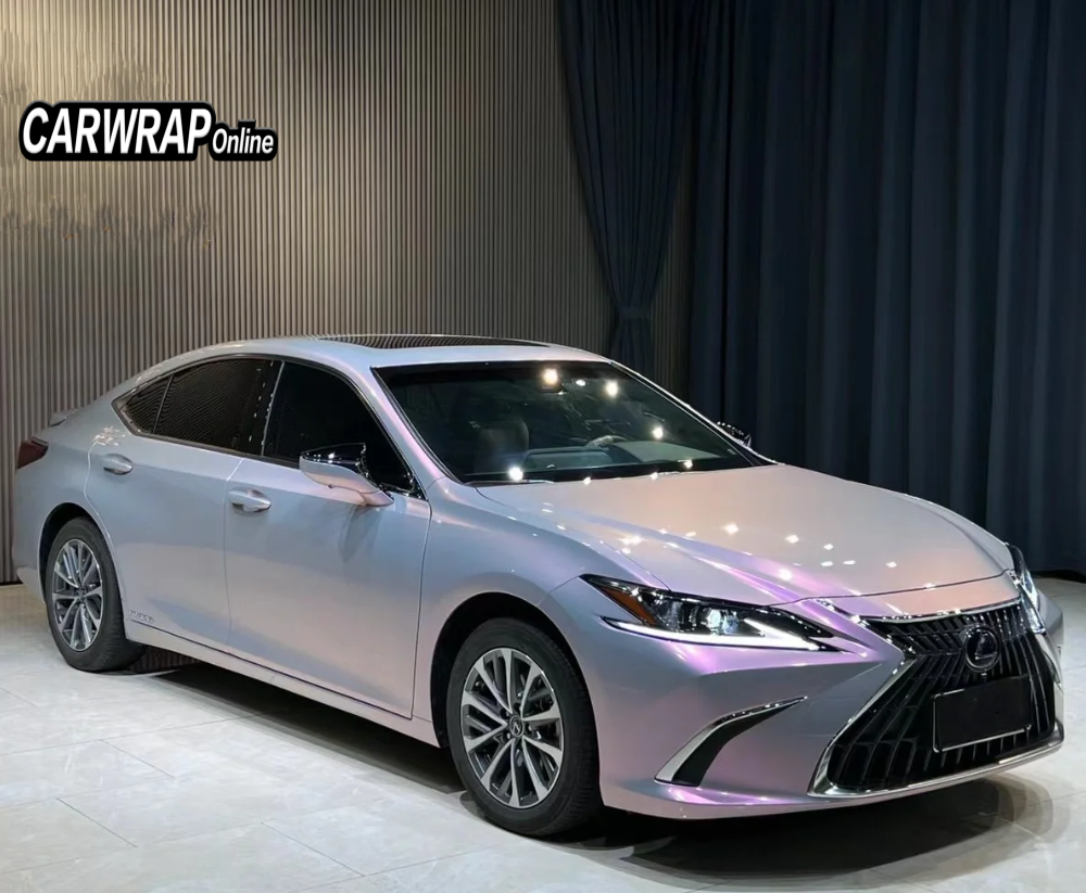 Gloss Metallic Twin Candy Gray Red Car Vinyl Wrap