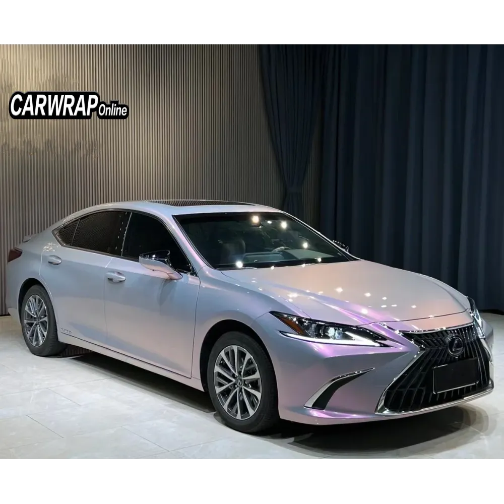 Gloss Metallic Twin Candy Gray Red Car Vinyl Wrap