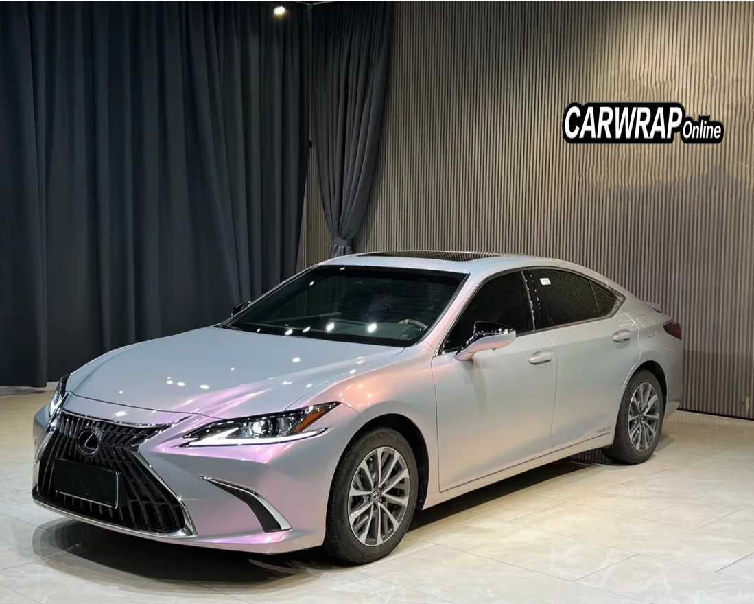 Gloss Metallic Twin Candy Gray Red Car Vinyl Wrap