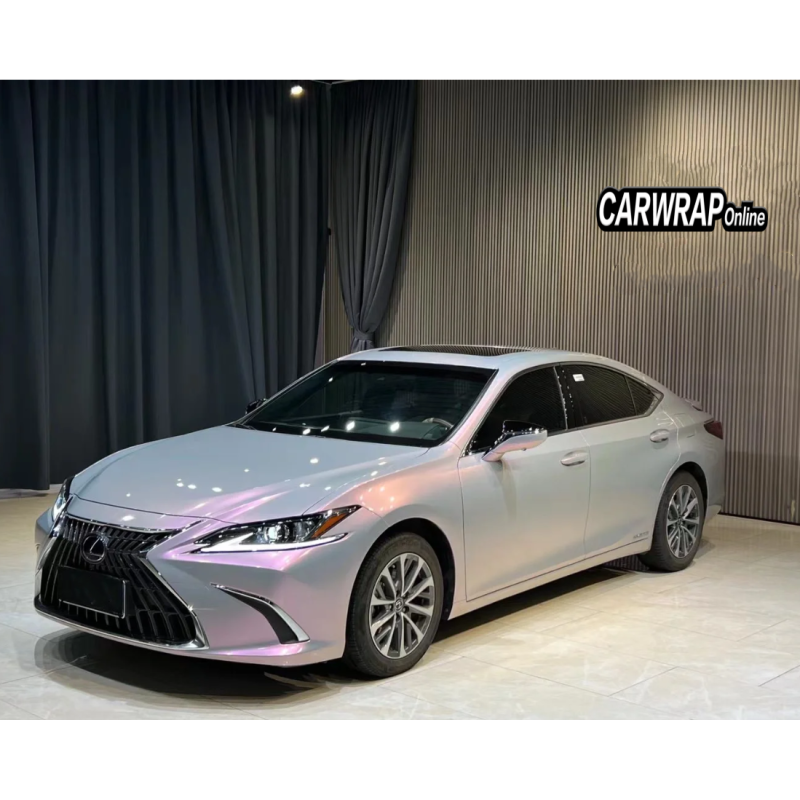 Gloss Metallic Twin Candy Gray Red Car Vinyl Wrap