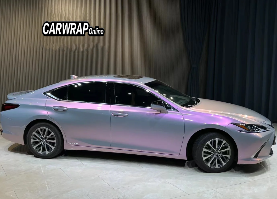 Gloss Metallic Twin Candy Gray Red Car Vinyl Wrap