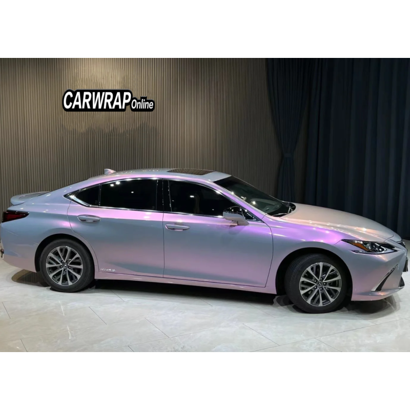 Gloss Metallic Twin Candy Gray Red Car Vinyl Wrap
