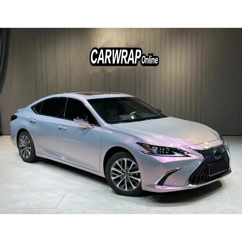 Gloss Metallic Twin Candy Gray Red Car Vinyl Wrap