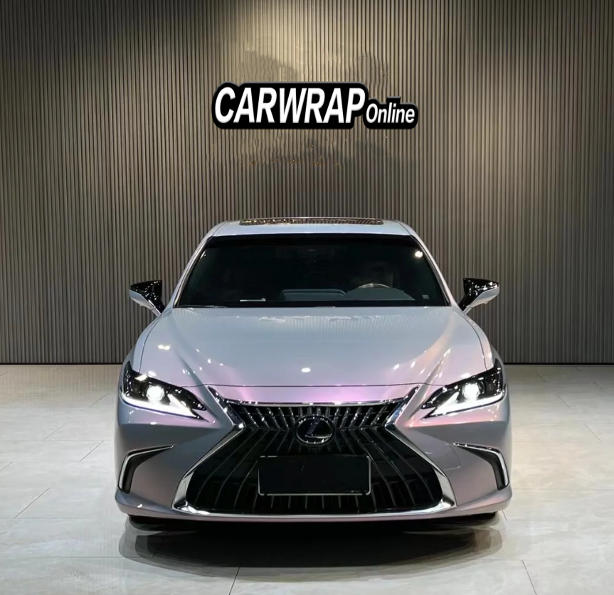 Gloss Metallic Twin Candy Gray Red Car Vinyl Wrap