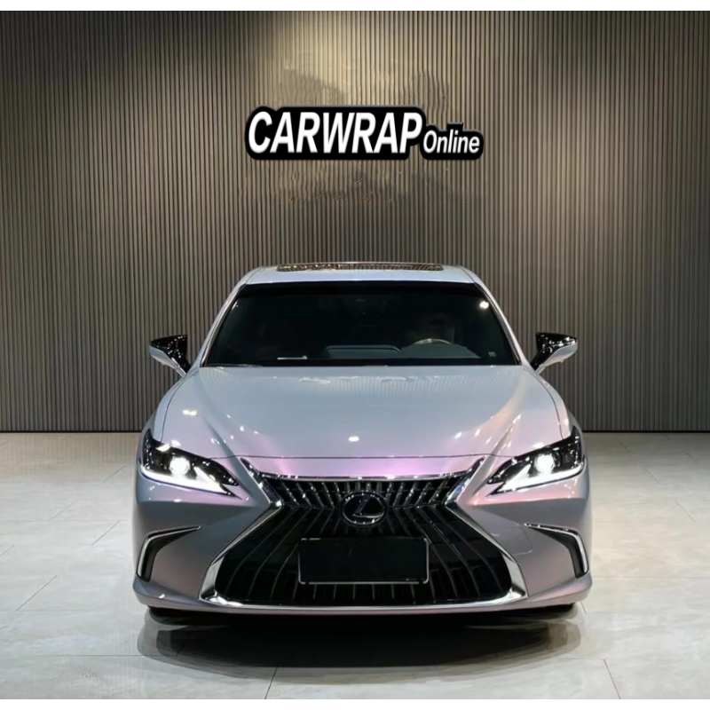 Gloss Metallic Twin Candy Gray Red Car Vinyl Wrap