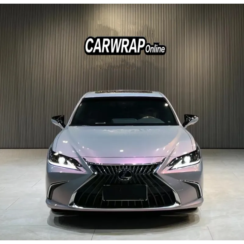 Gloss Metallic Twin Candy Gray Red Car Vinyl Wrap