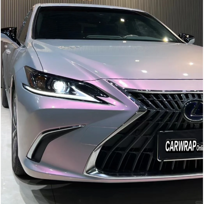 Gloss Metallic Twin Candy Gray Red Car Vinyl Wrap