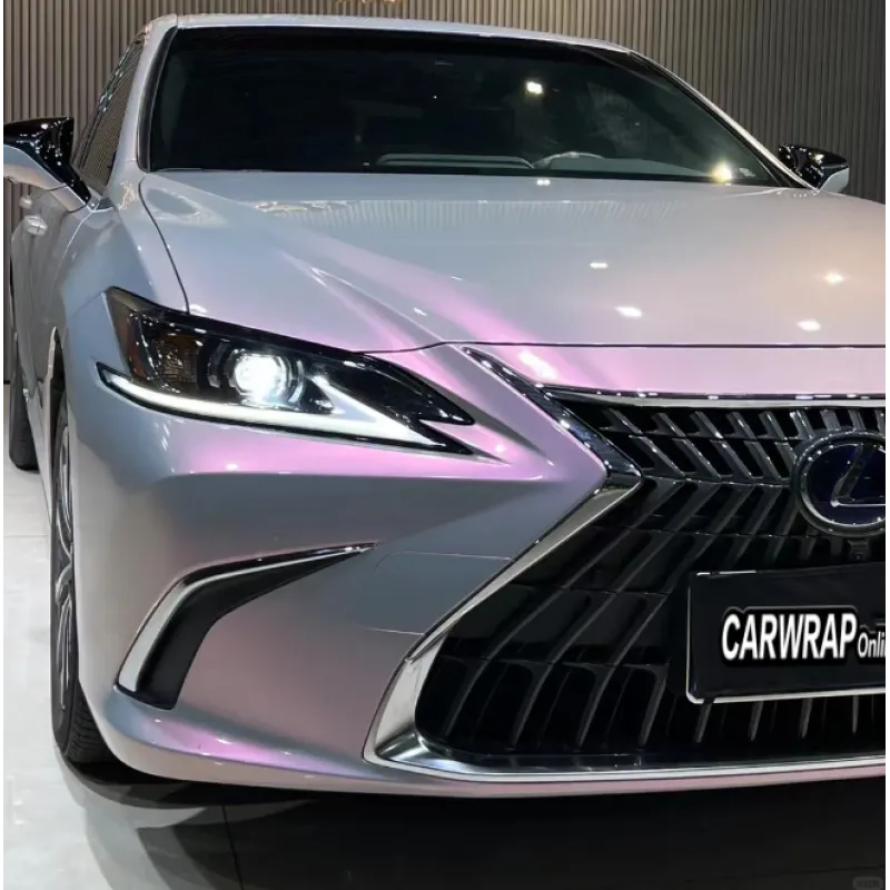 Gloss Metallic Twin Candy Gray Red Car Vinyl Wrap