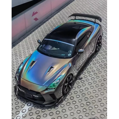 Rainbow Metallic Majestic Dark Gray Car Vinyl Wrap 02