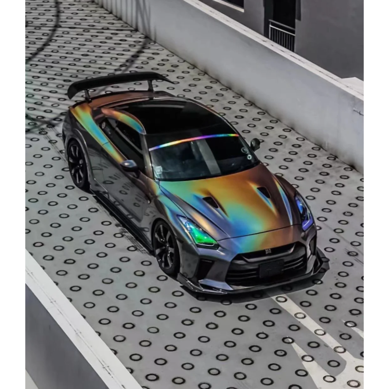 Rainbow Metallic Majestic Dark Gray Car Vinyl Wrap