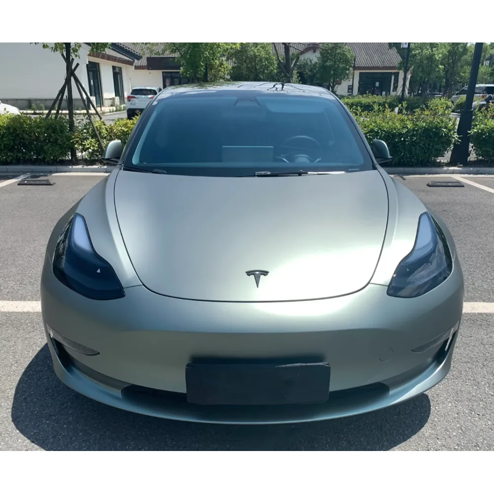 Ultra Matte Green Grey Car Vinyl Wrap