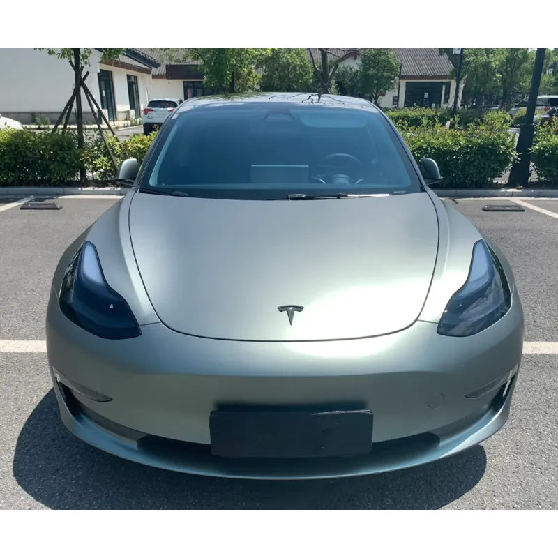 Ultra Matte Green Grey Car Vinyl Wrap