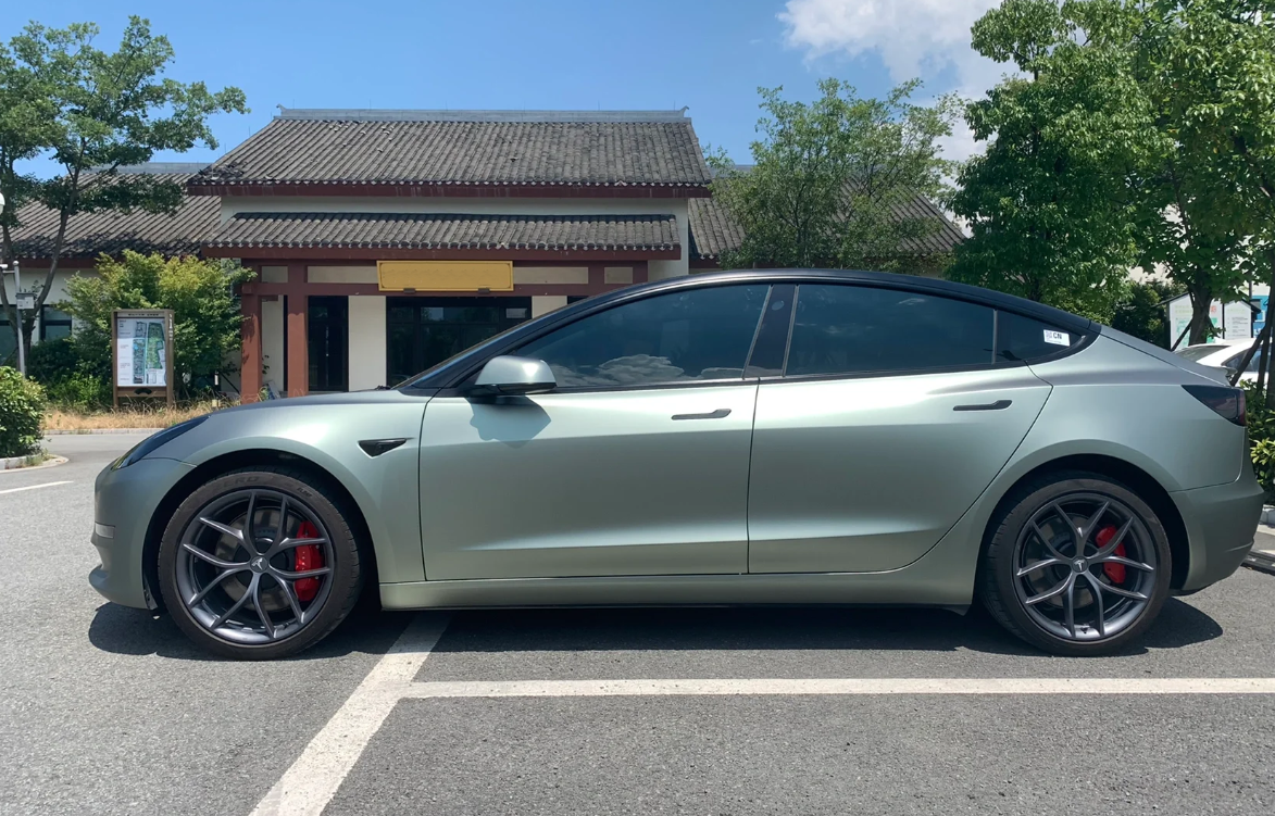 Ultra Matte Green Grey Car Vinyl Wrap
