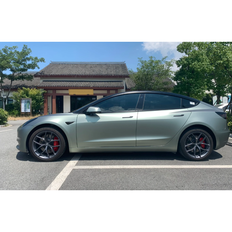 Ultra Matte Green Grey Car Vinyl Wrap