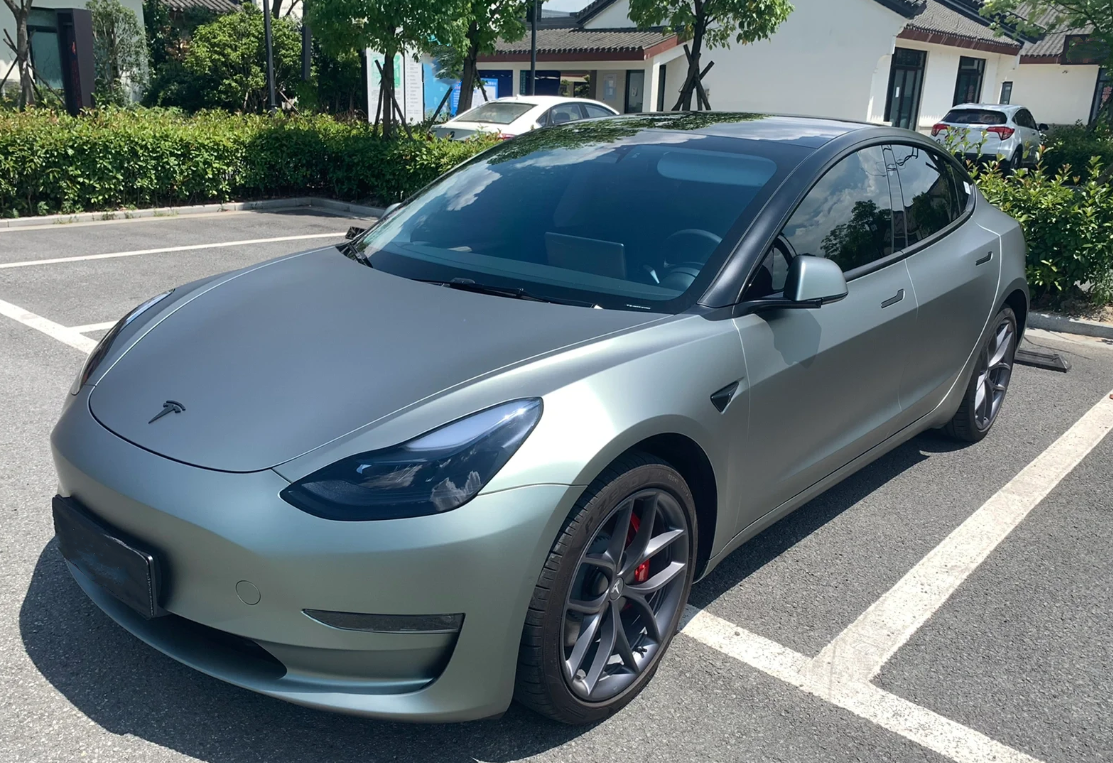 Ultra Matte Green Grey Car Vinyl Wrap
