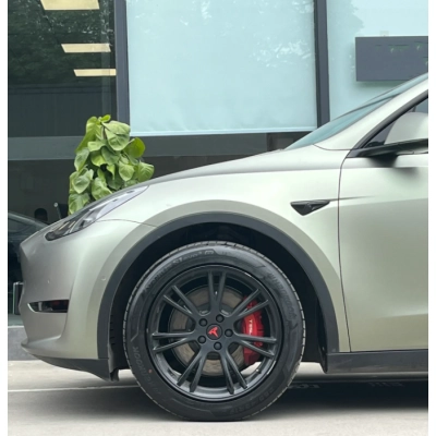 Ultra Matte Green Grey Car Vinyl Wrap 02