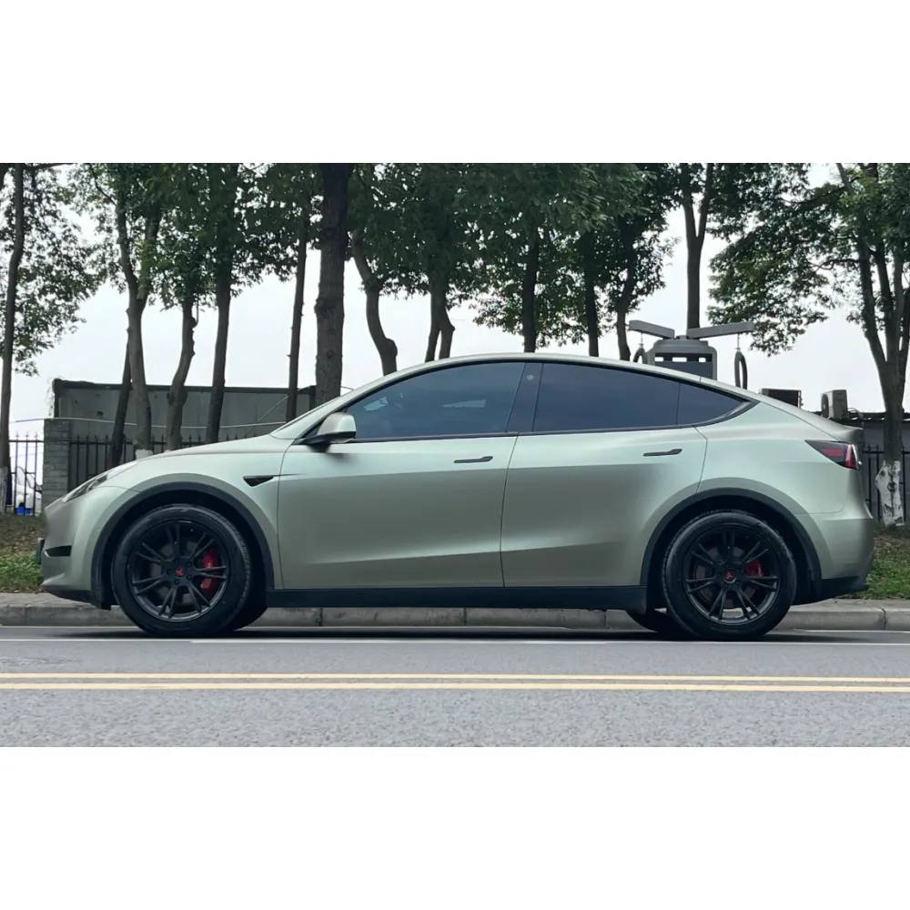 Ultra Matte Green Grey Car Vinyl Wrap