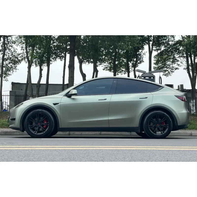 Ultra Matte Green Grey Car Vinyl Wrap