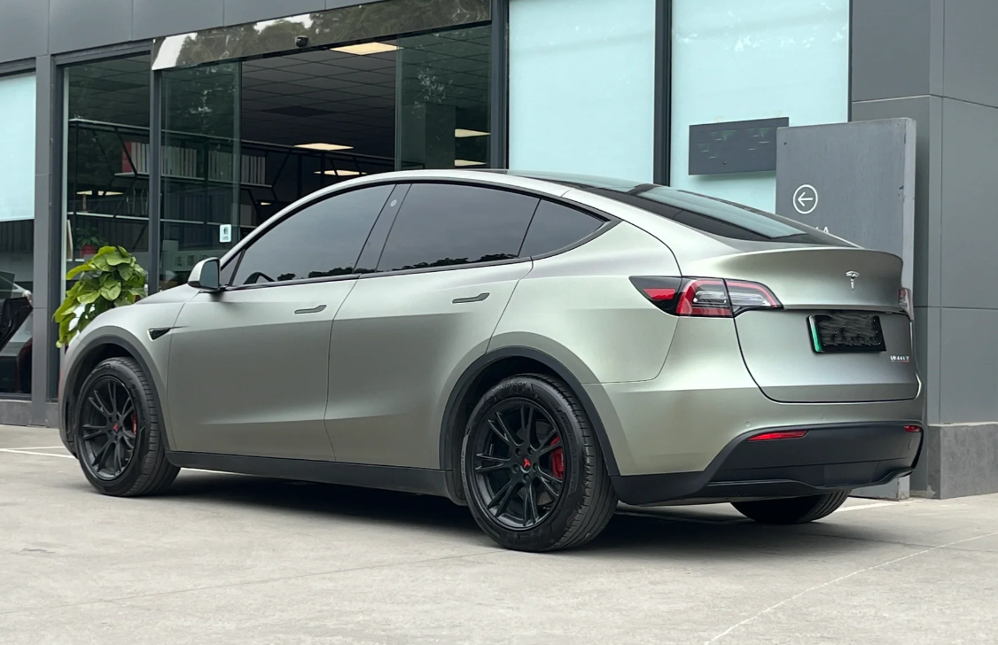 Ultra Matte Green Grey Car Vinyl Wrap