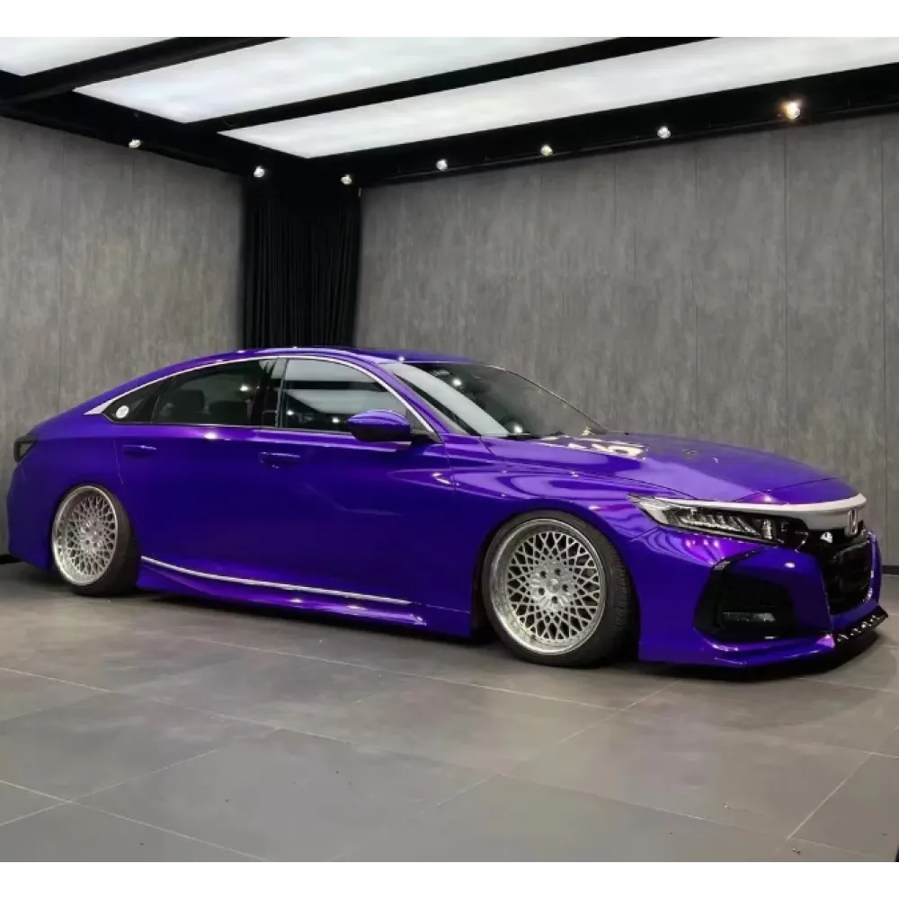 Gloss Metallic Plum Explosion Purple Car Vinyl Wrap