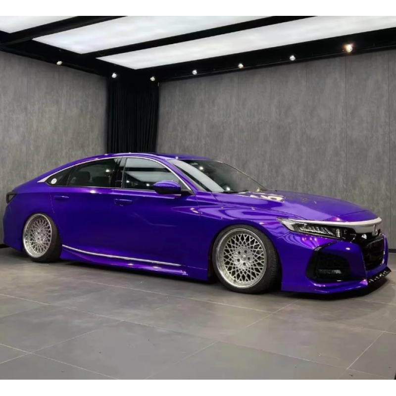 Gloss Metallic Plum Explosion Purple Car Vinyl Wrap