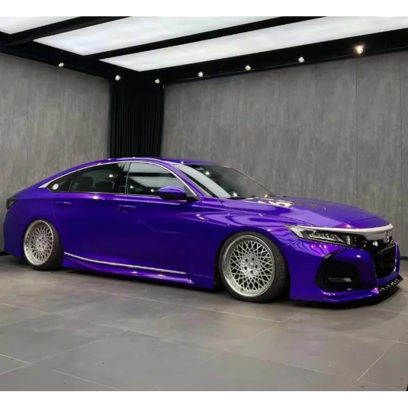 Gloss Metallic Plum Explosion Purple Car Vinyl Wrap