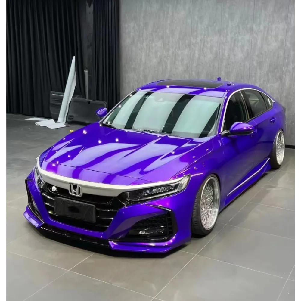 Gloss Metallic Plum Explosion Purple Car Vinyl Wrap