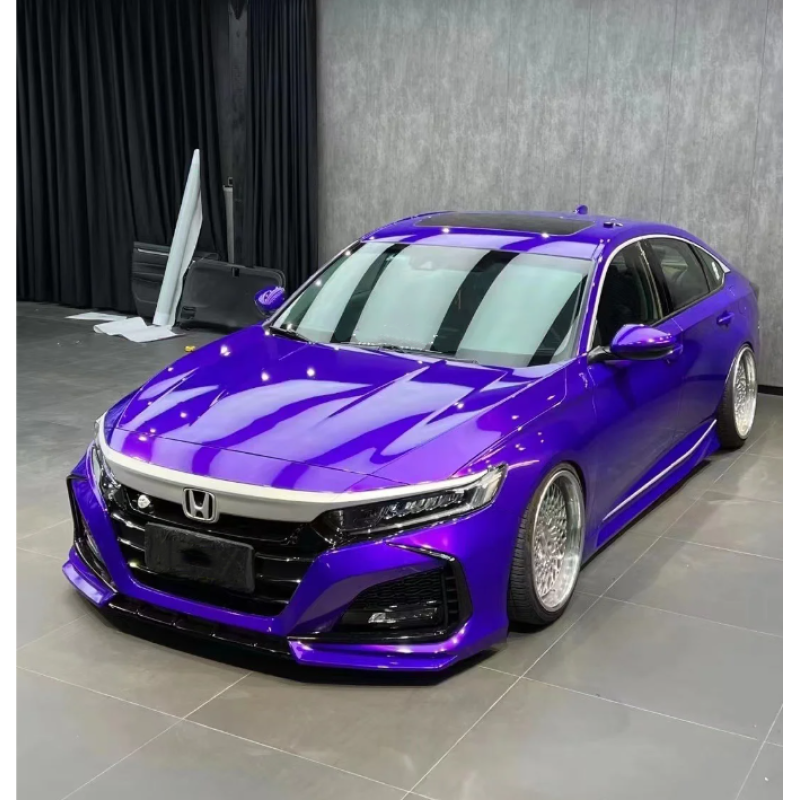 Gloss Metallic Plum Explosion Purple Car Vinyl Wrap
