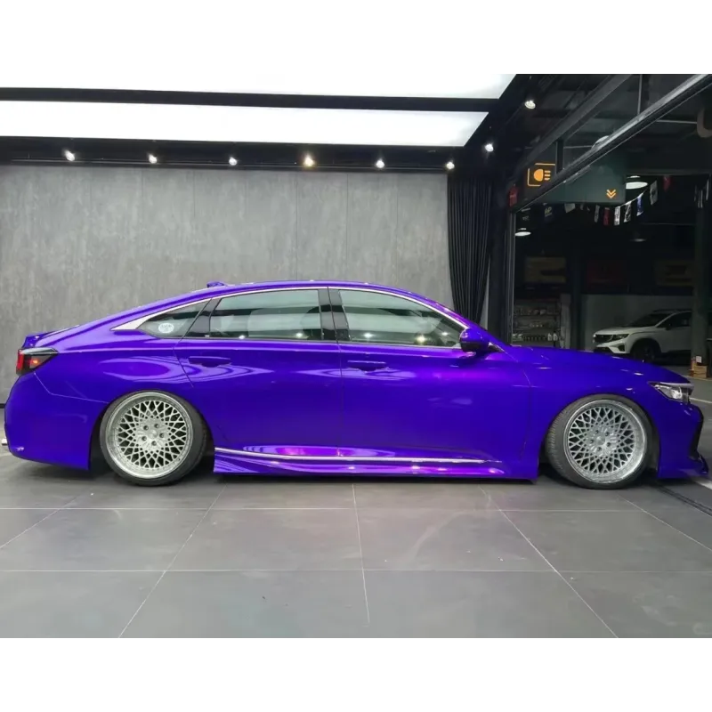 Gloss Metallic Plum Explosion Purple Car Vinyl Wrap
