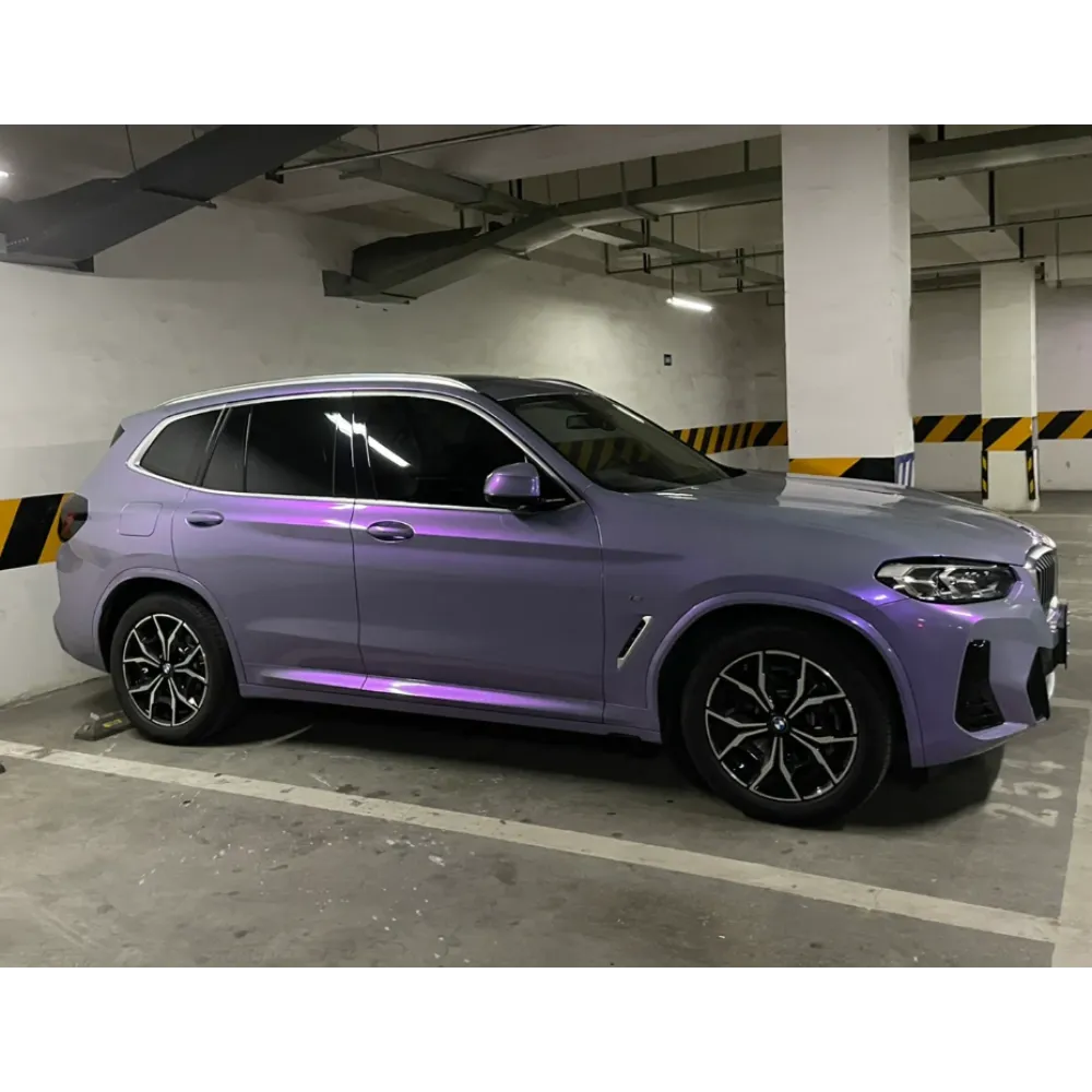 Candy Metallic Gray Purple Car Vinyl Wrap