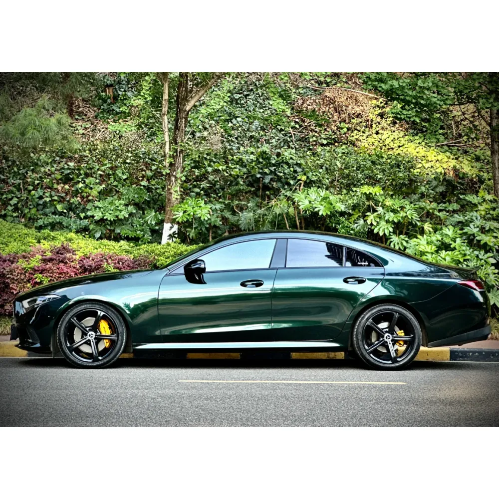 Gloss Benz Emerald Green Car Vinyl Wrap