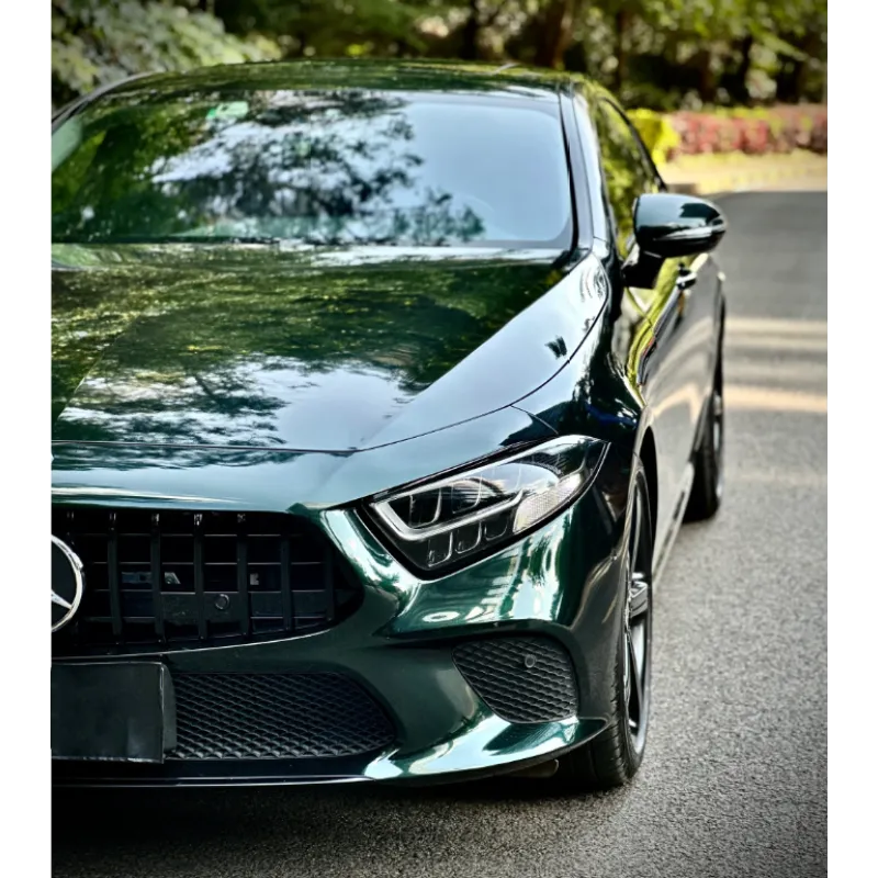 Gloss Benz Emerald Green Car Vinyl Wrap