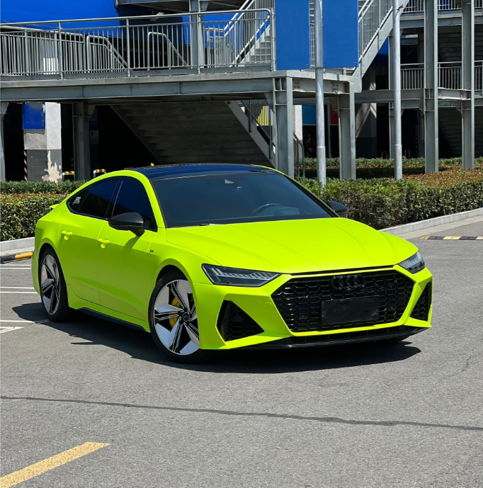 Super Matte Fluorescent Yellow Car Vinyl Wrap 