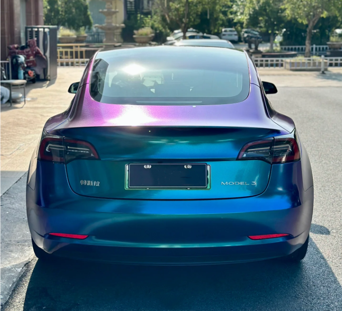 Gloss Diamond Purple Blue Car Vinyl Wrap