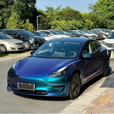 Gloss Diamond Purple Blue Car Vinyl Wrap 02