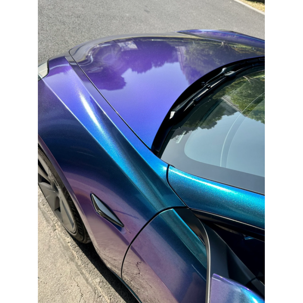 Gloss Diamond Purple Blue Car Vinyl Wrap