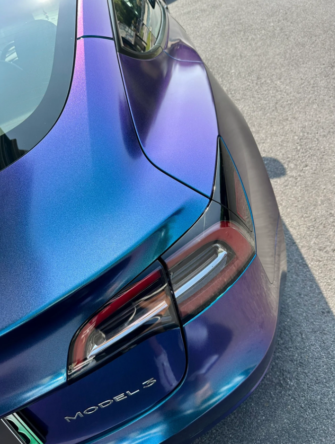 Gloss Diamond Purple Blue Car Vinyl Wrap