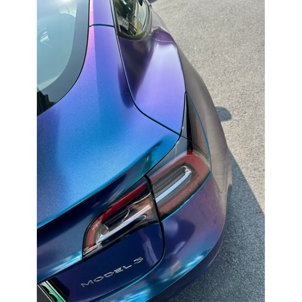 Gloss Diamond Purple Blue Car Vinyl Wrap