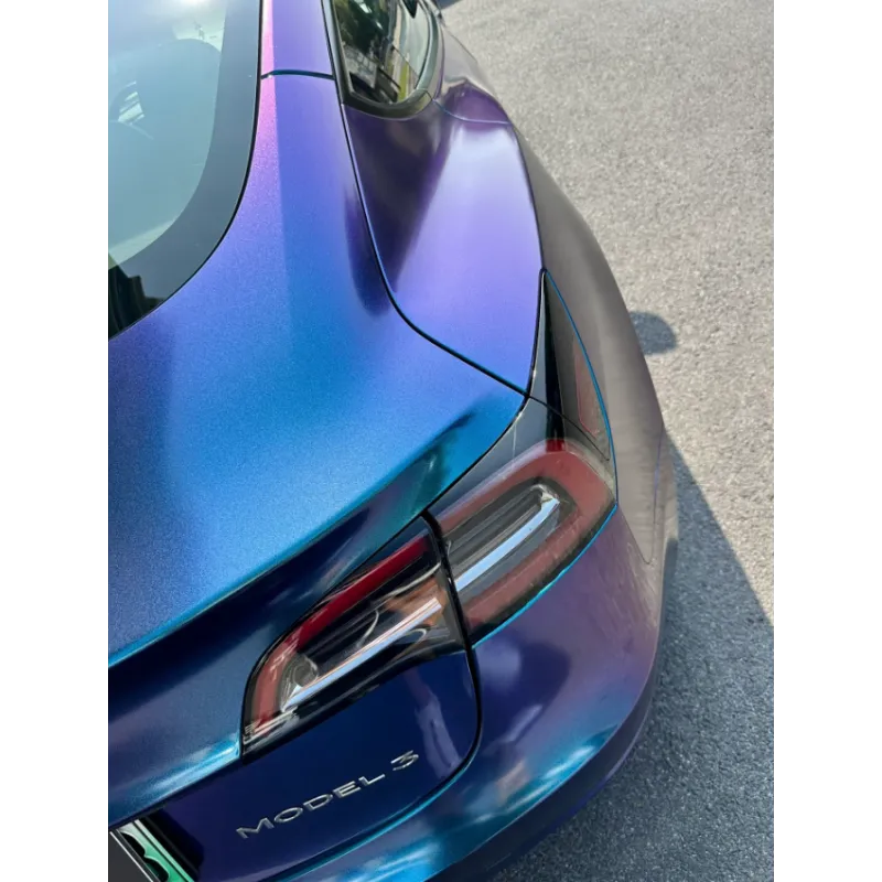 Gloss Diamond Purple Blue Car Vinyl Wrap