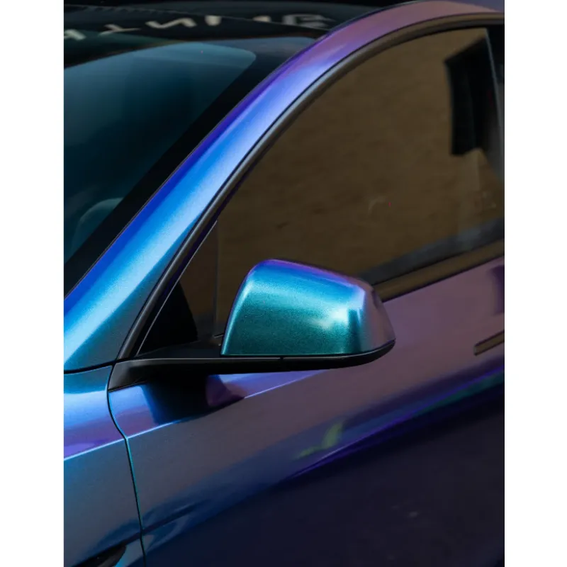 Gloss Diamond Purple Blue Car Vinyl Wrap