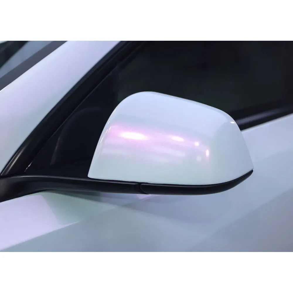  Gloss White Red Car Vinyl Wrap