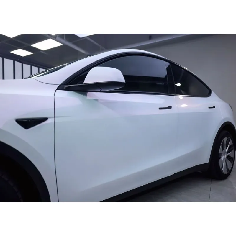  Gloss White Red Car Vinyl Wrap