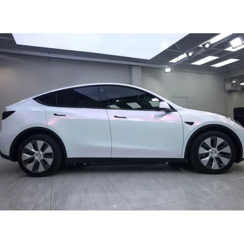  Gloss White Red Car Vinyl Wrap