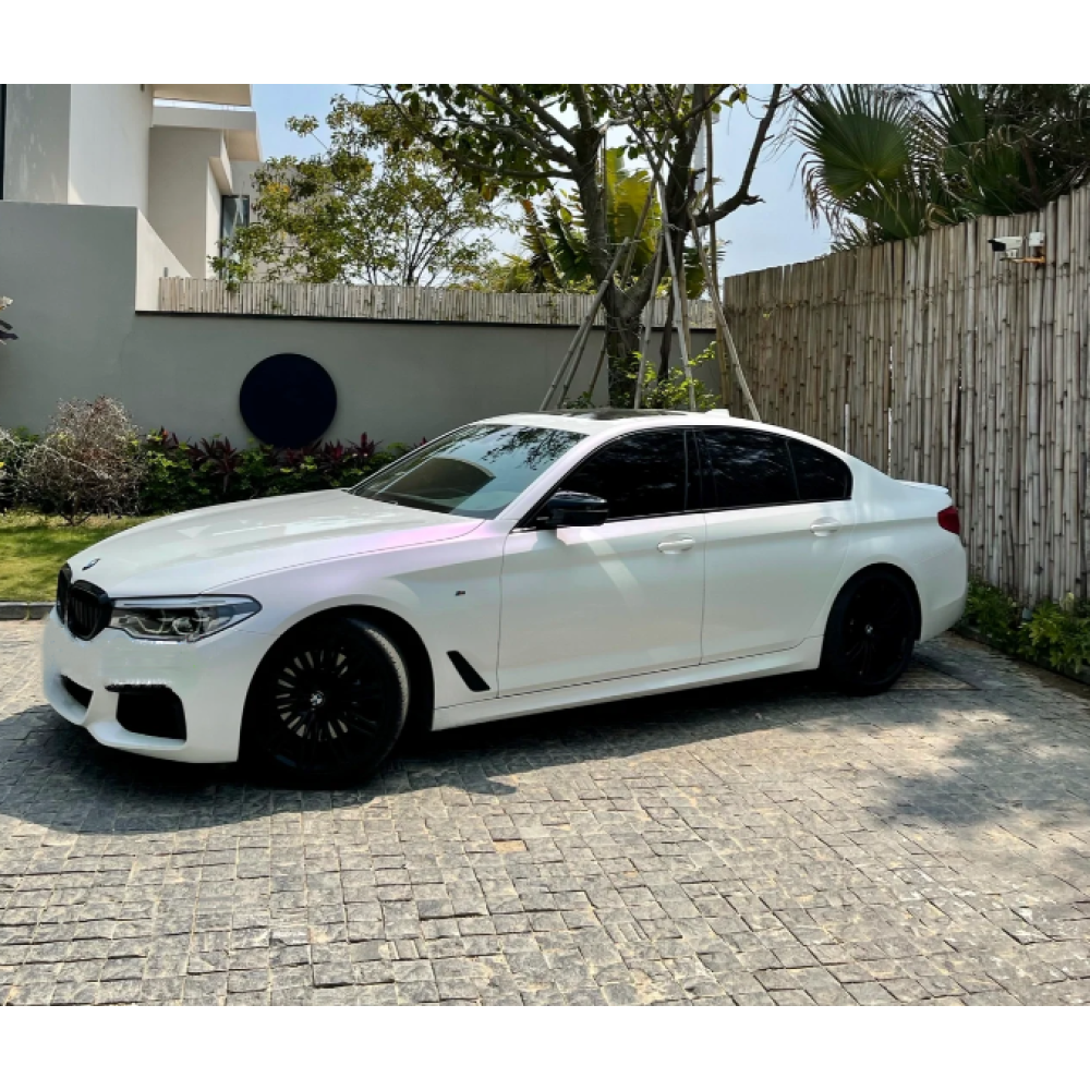Gloss White Purple Car Vinyl Wrap
