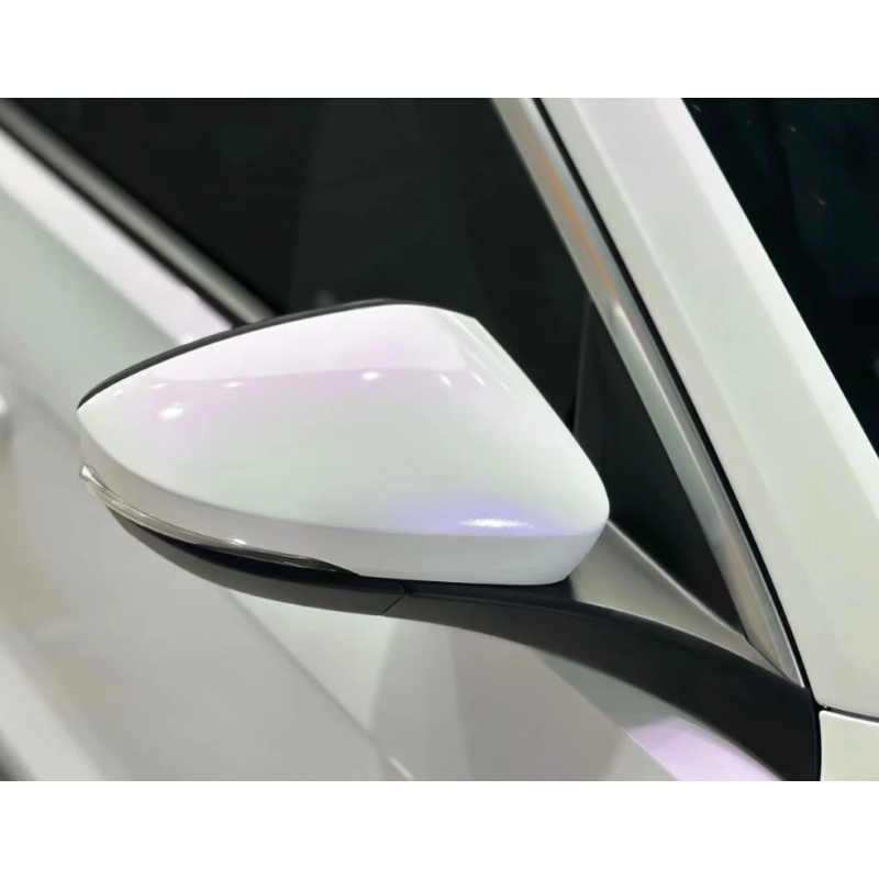 Gloss White Purple Car Vinyl Wrap
